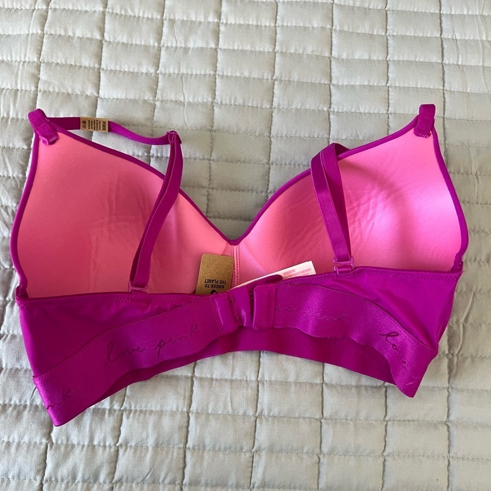 PINK Victoria's Secret Vibrant Pink Bra NWT - Picture 2 of 5